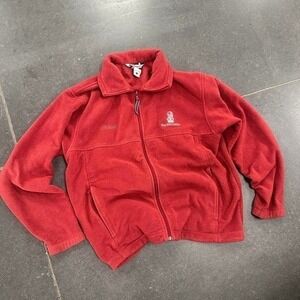 Columbia red fleece jacket w ritz carlton embroidery